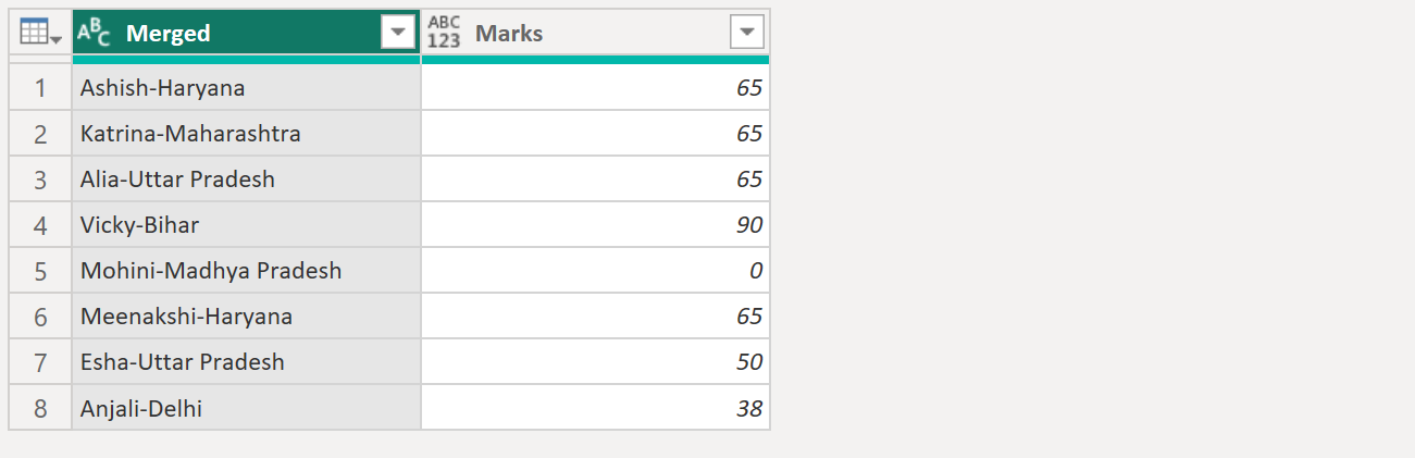 Table.CombineColumns function in Power Query