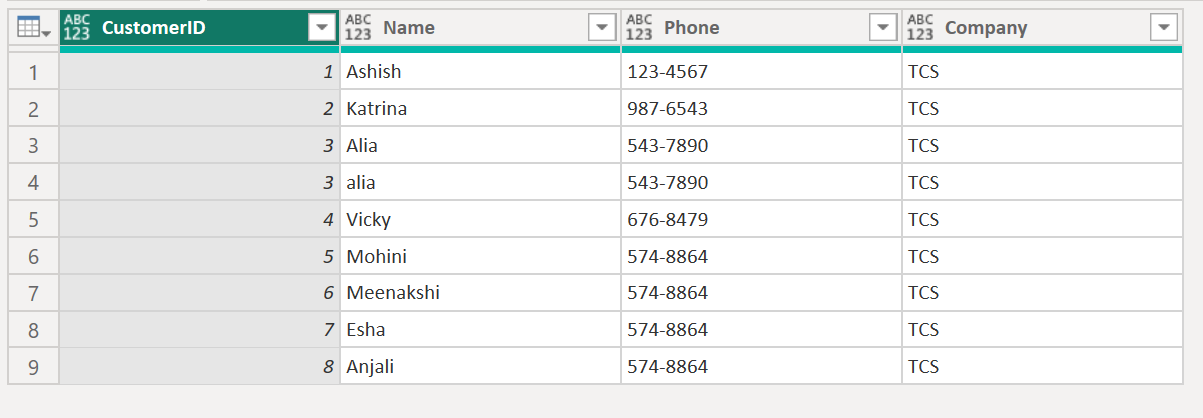 Table.Distinct function in Power Query Table.Distinct in Power Query