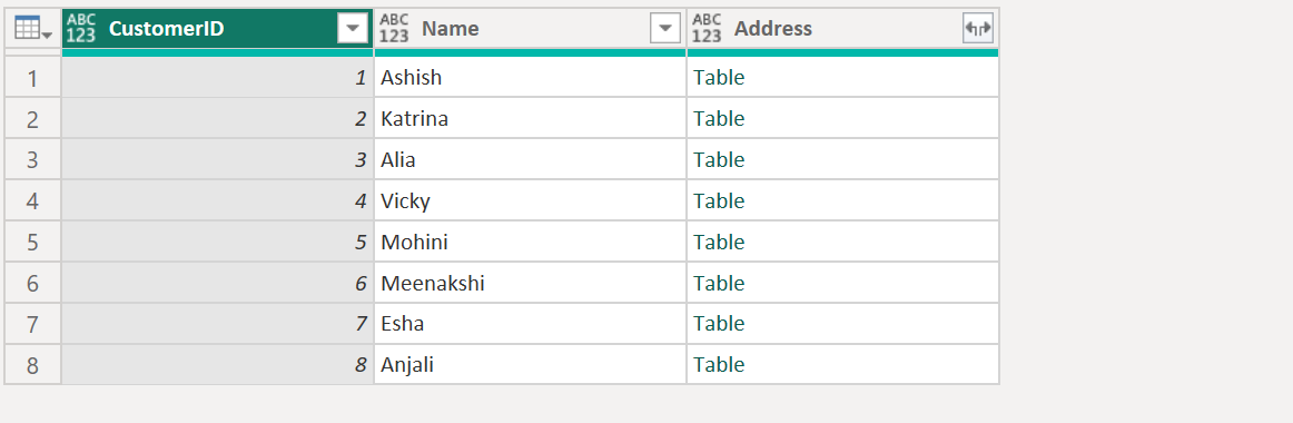 Table.ExpandTableColumn function in Power Query