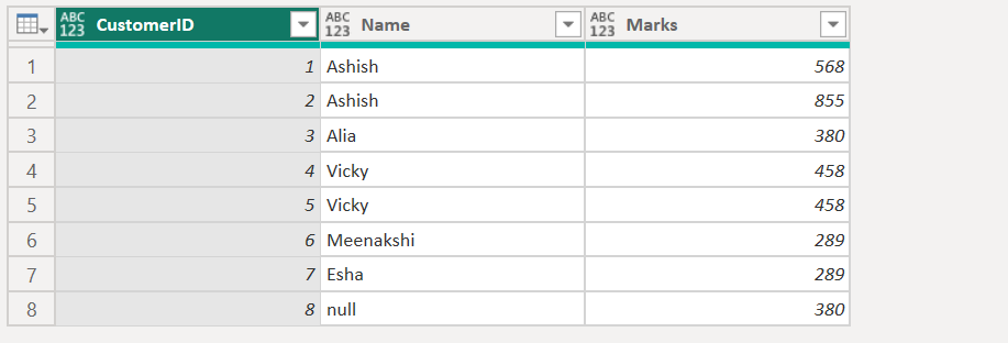 Table.FillDown function in Power Query Table.FillDown function in Power Query