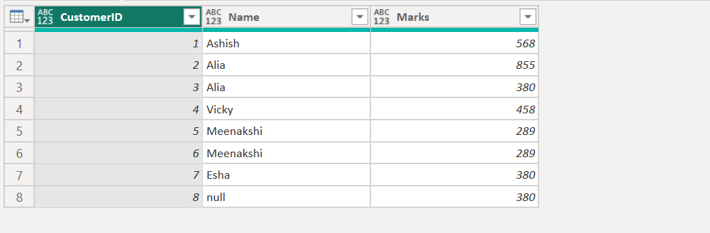 Table.FillUp function in Power Query Table.FillUp function in Power Query