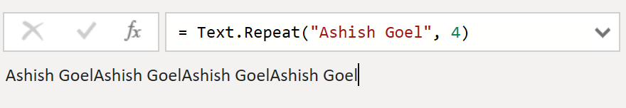 Text.Repeat function in Power Query Text.Repeat function in Power Query