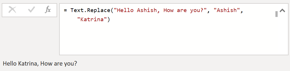 Text.Replace function in Power Query Text.Replace function in Power Query