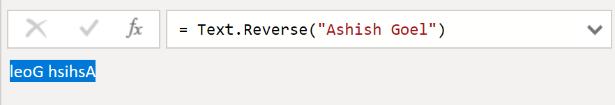 Text.Reverse function in Power Query Text.Reverse function in Power Query