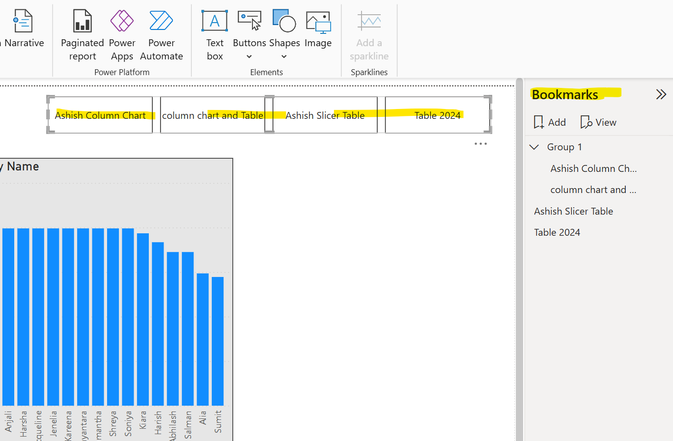 Bookmark Navigator in Power BI
