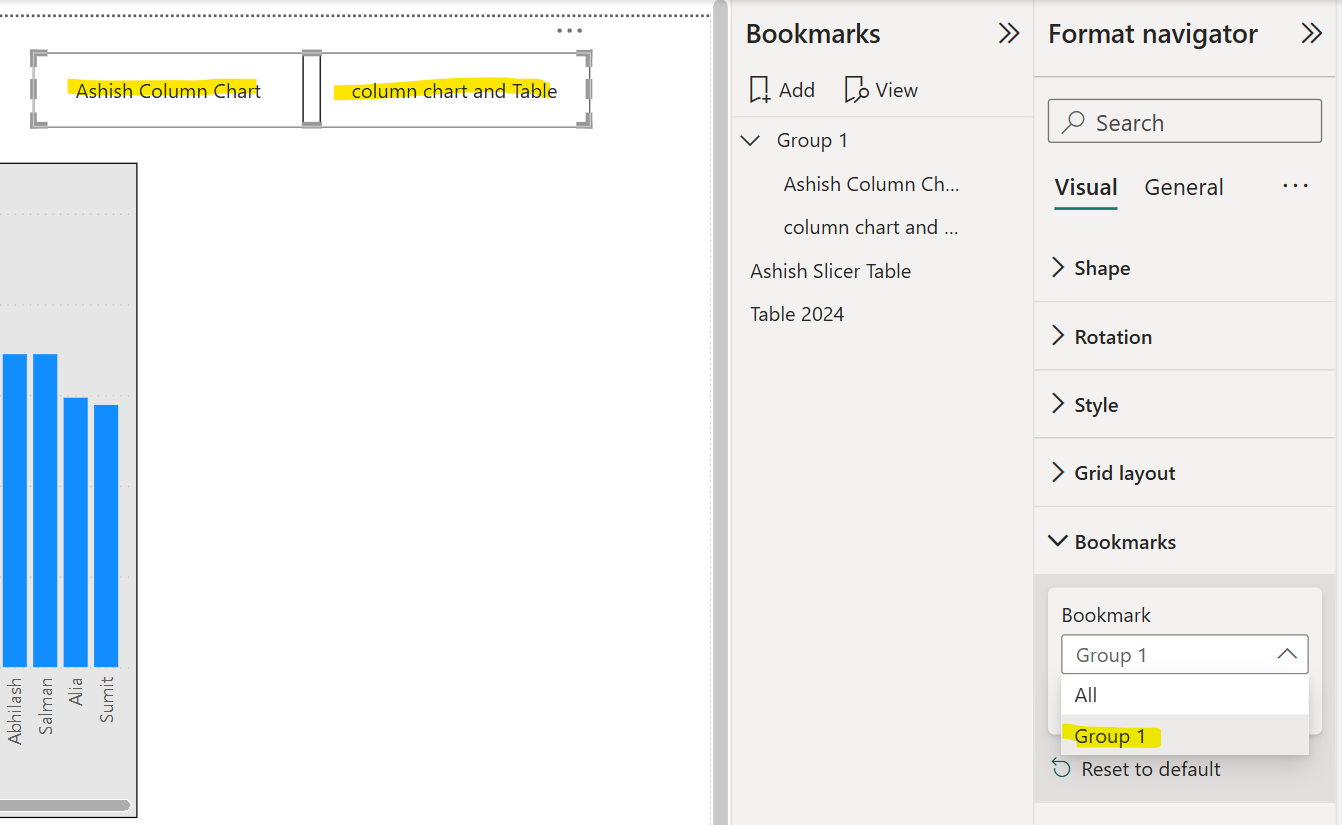 Bookmark Navigator in Power BI