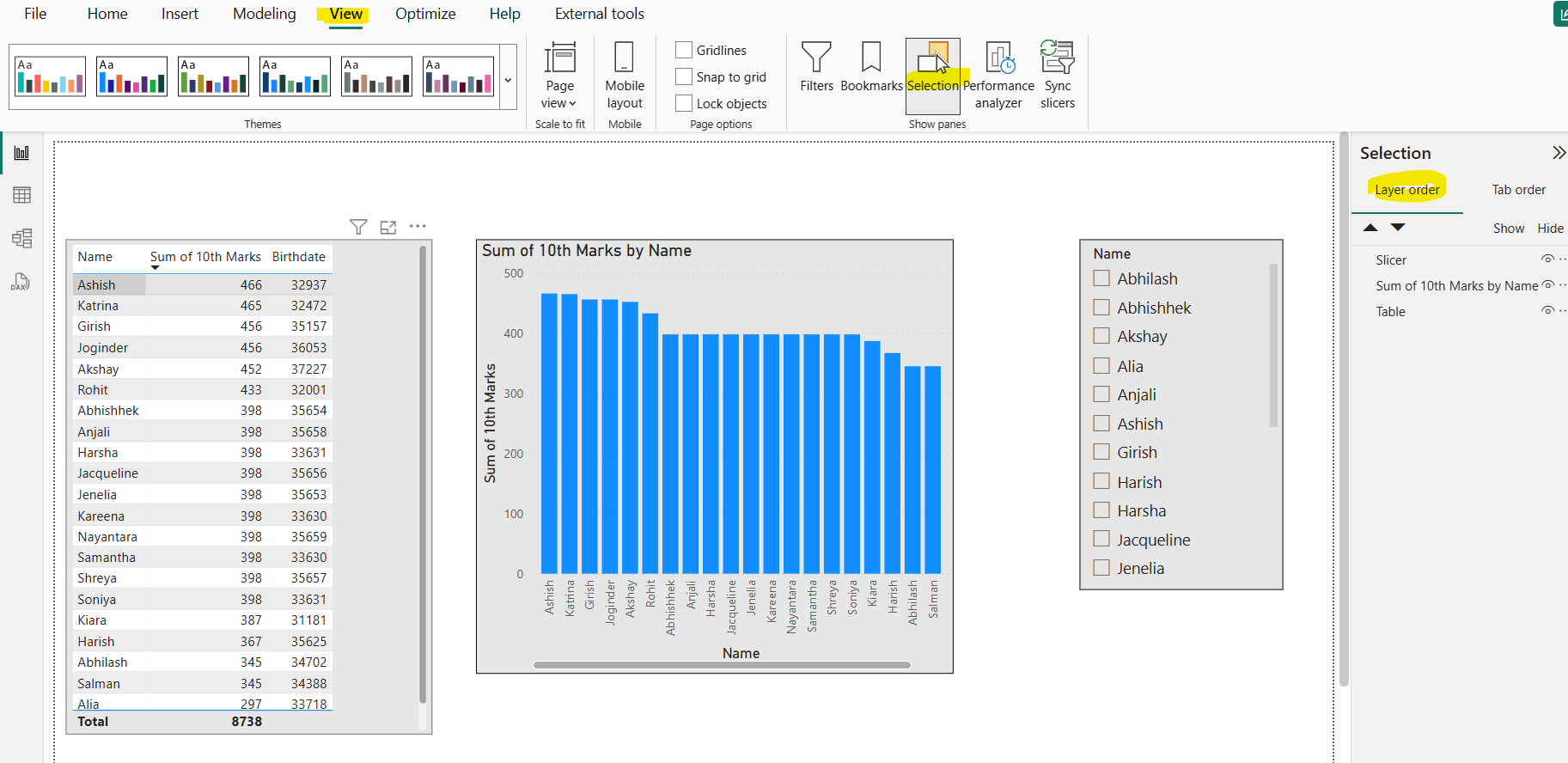 Bookmarks in Power BI