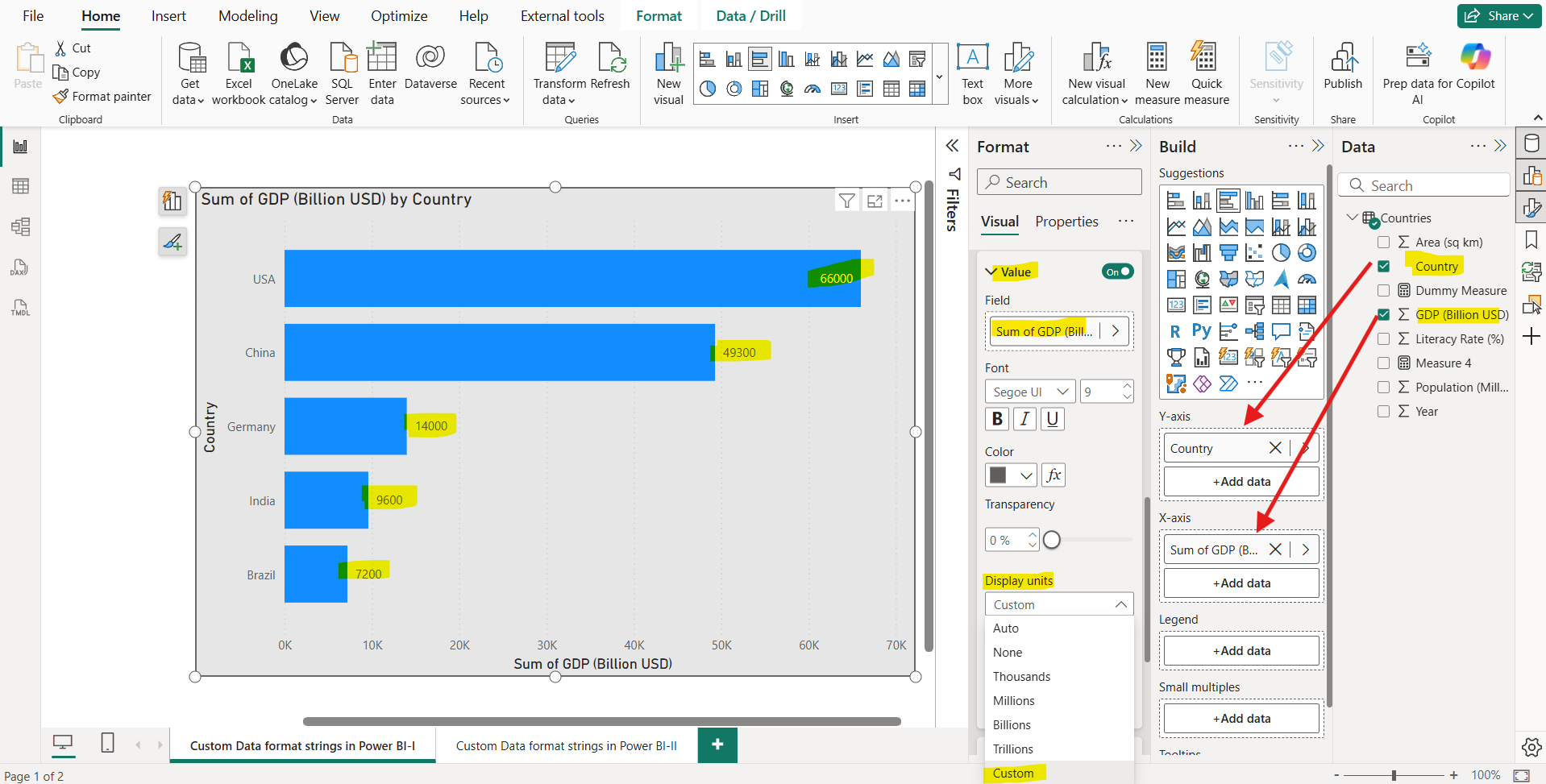Publish report to Power BI service