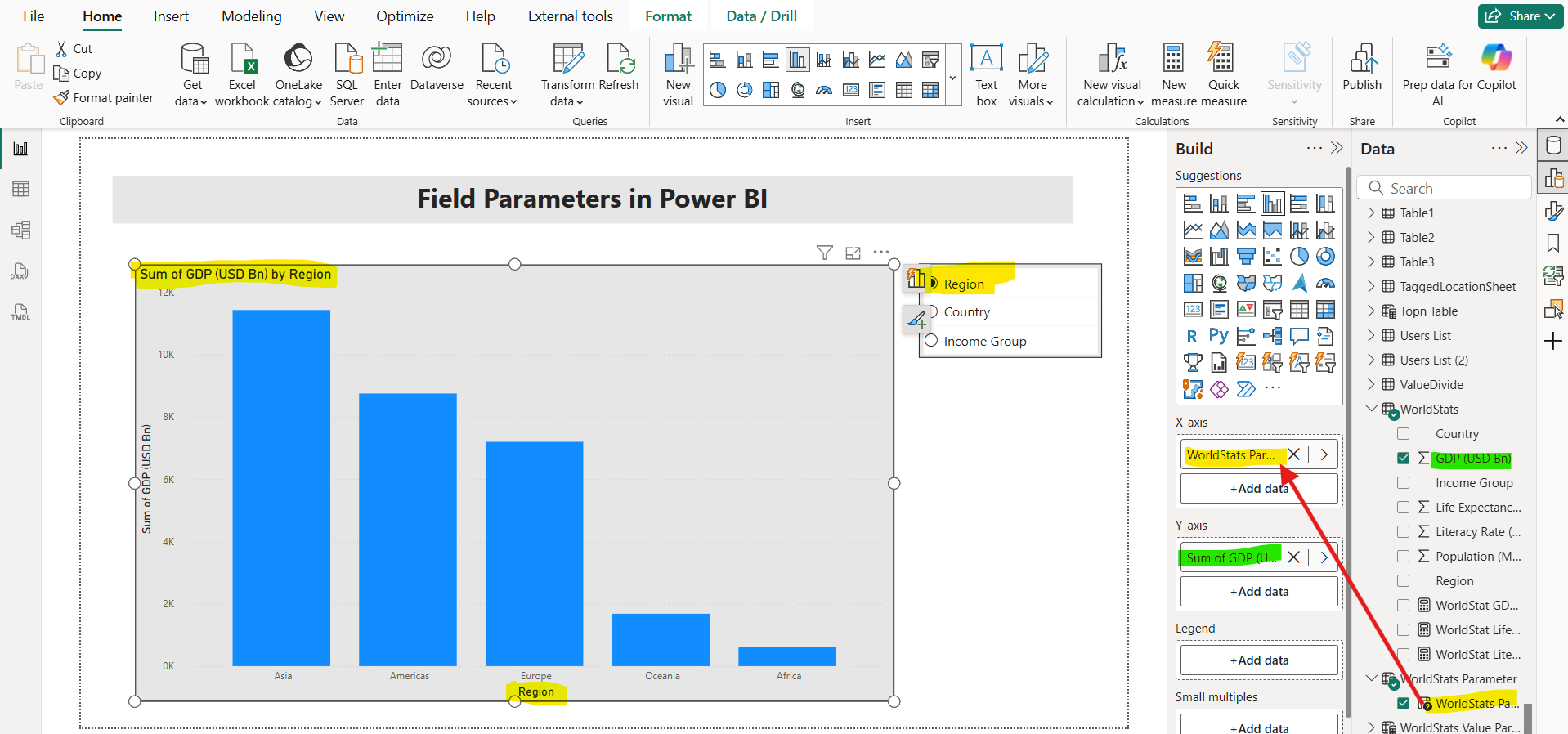 Field Parameters in Power BI