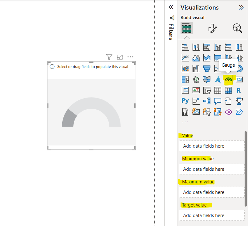 Gauge chart in Power BI