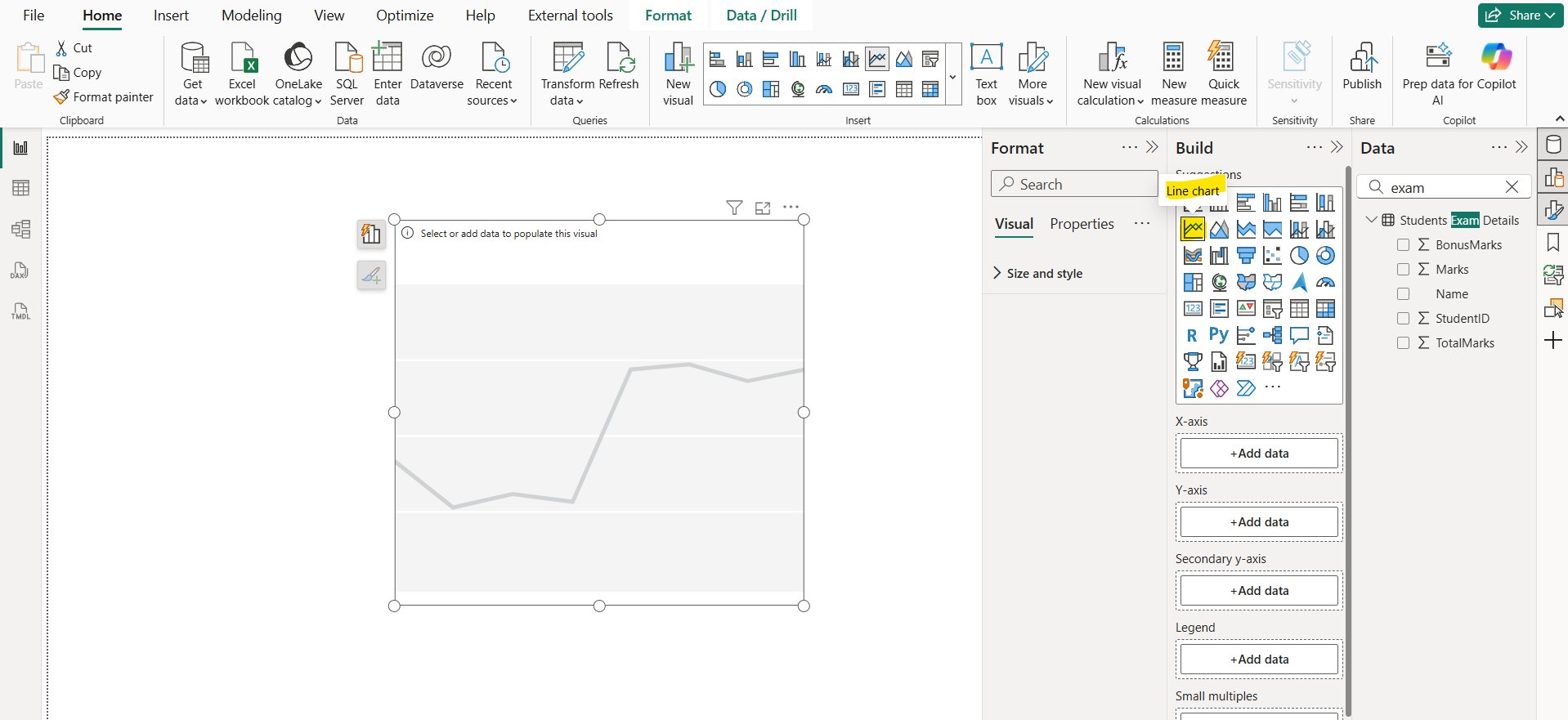 Line Chart in Power BI