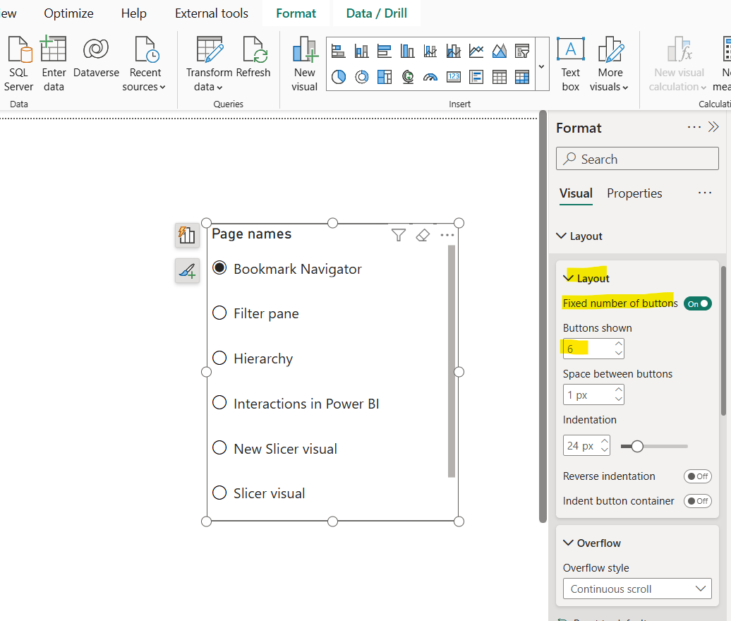 List Slicer in Power BI