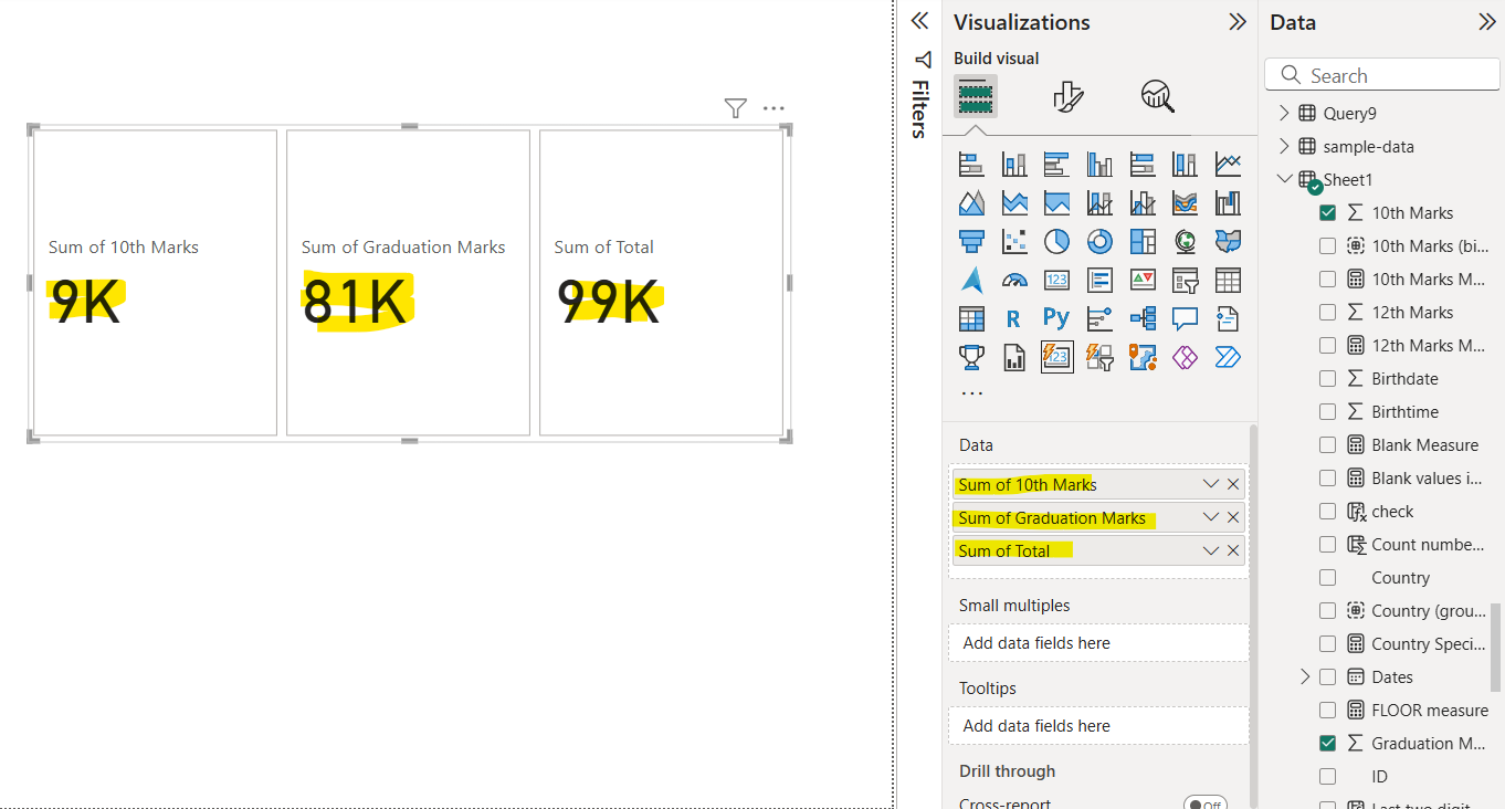 New Card visualization in Power BI