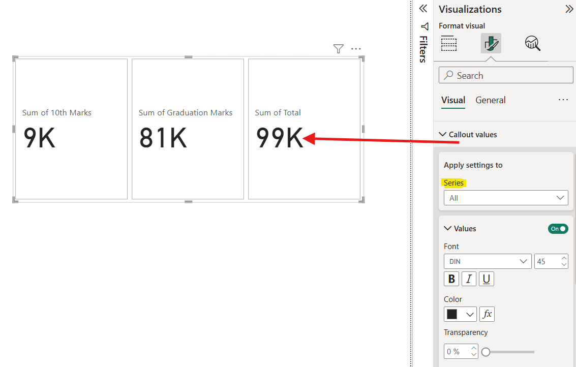 New Card visualization in Power BI