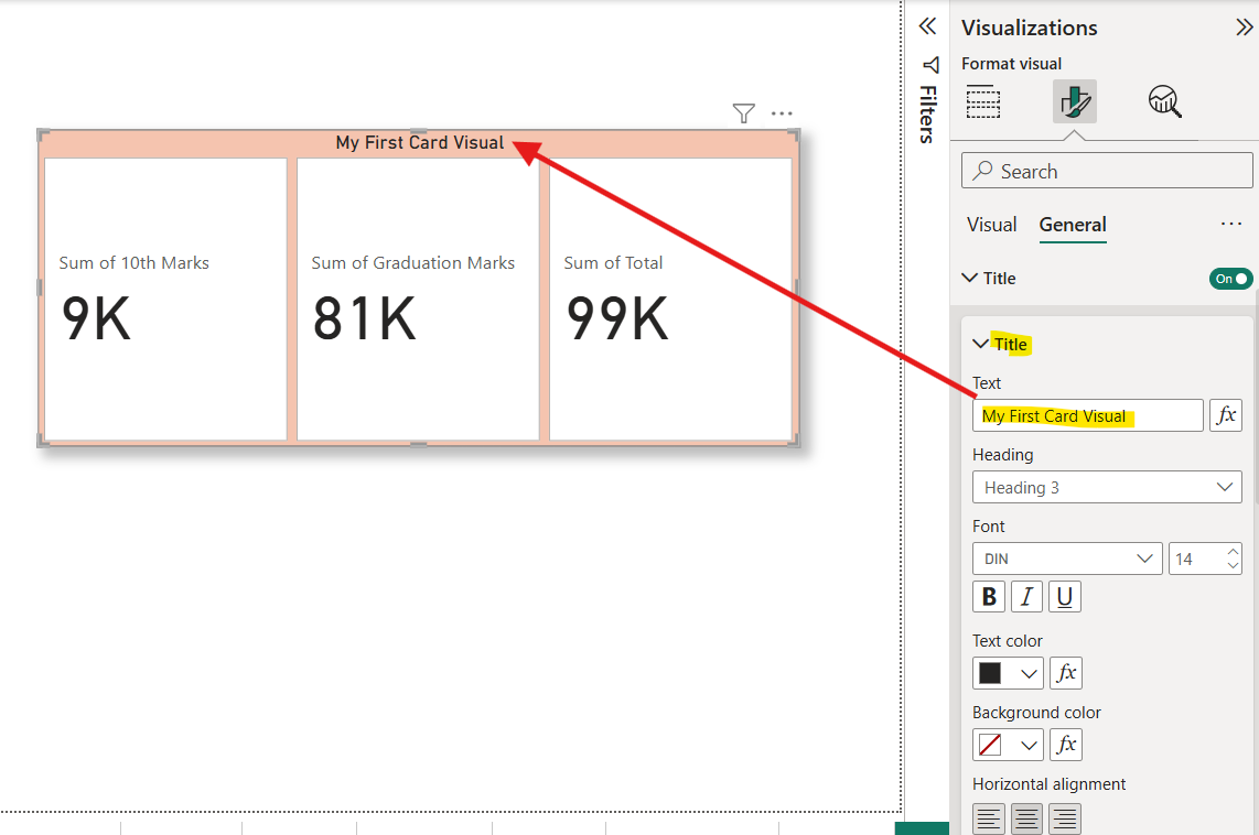New Card visualization in Power BI