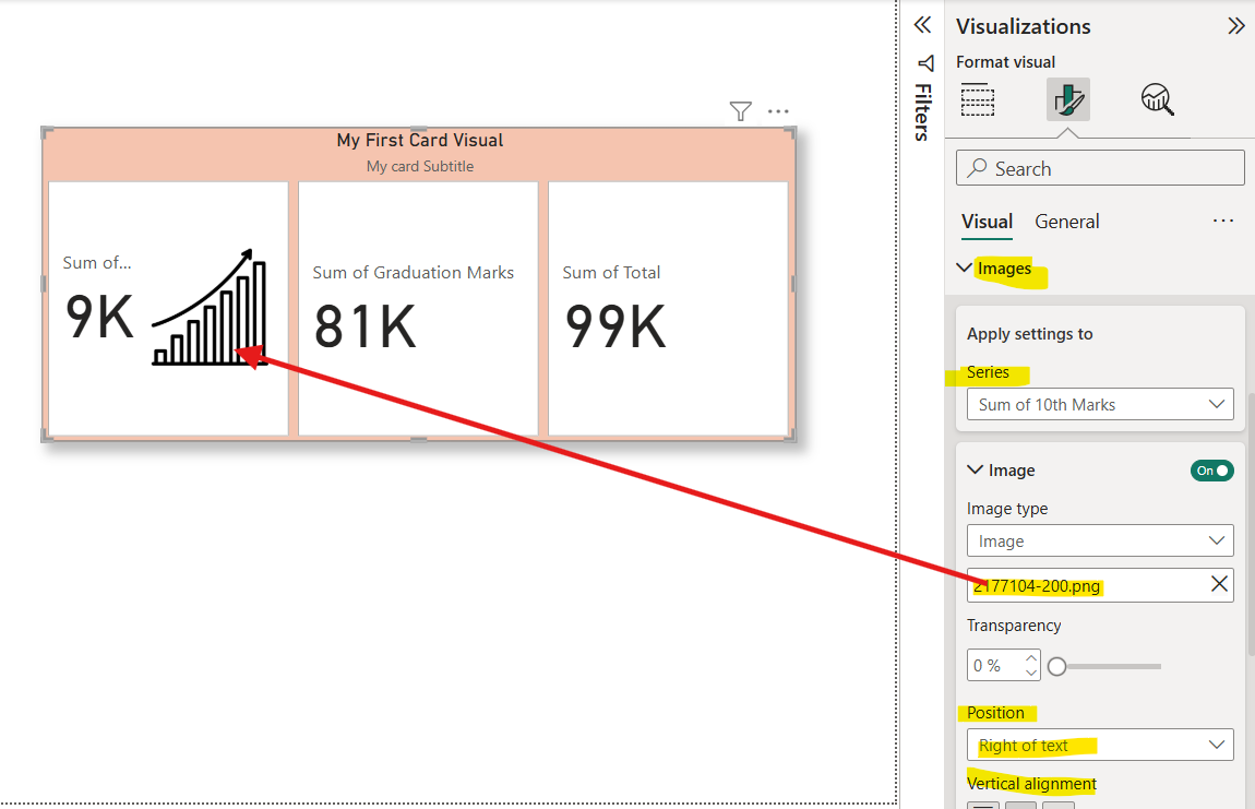 New Card visualization in Power BI