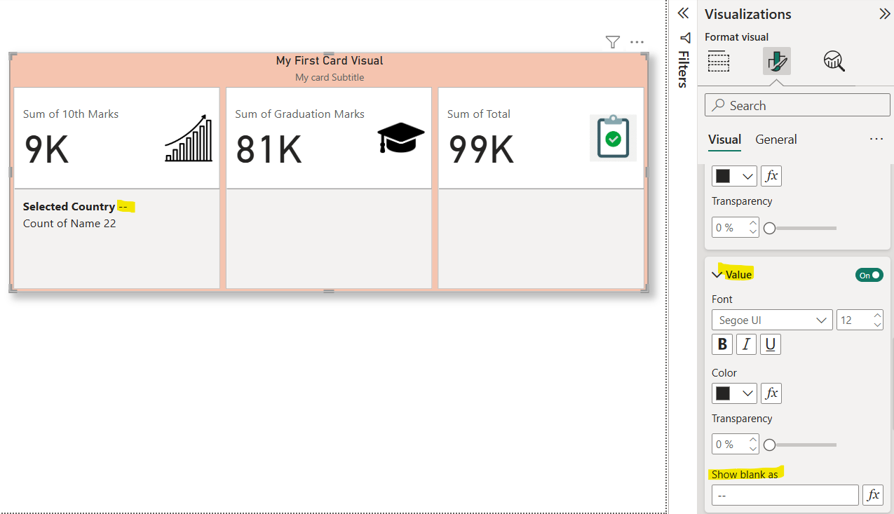 New Card visualization in Power BI