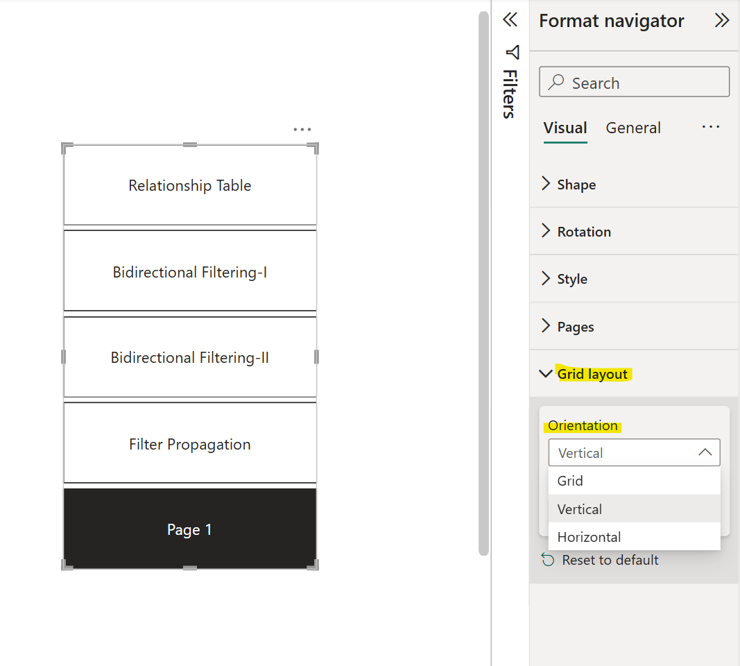 Page Navigator in Power BI Page Navigator in Power BI