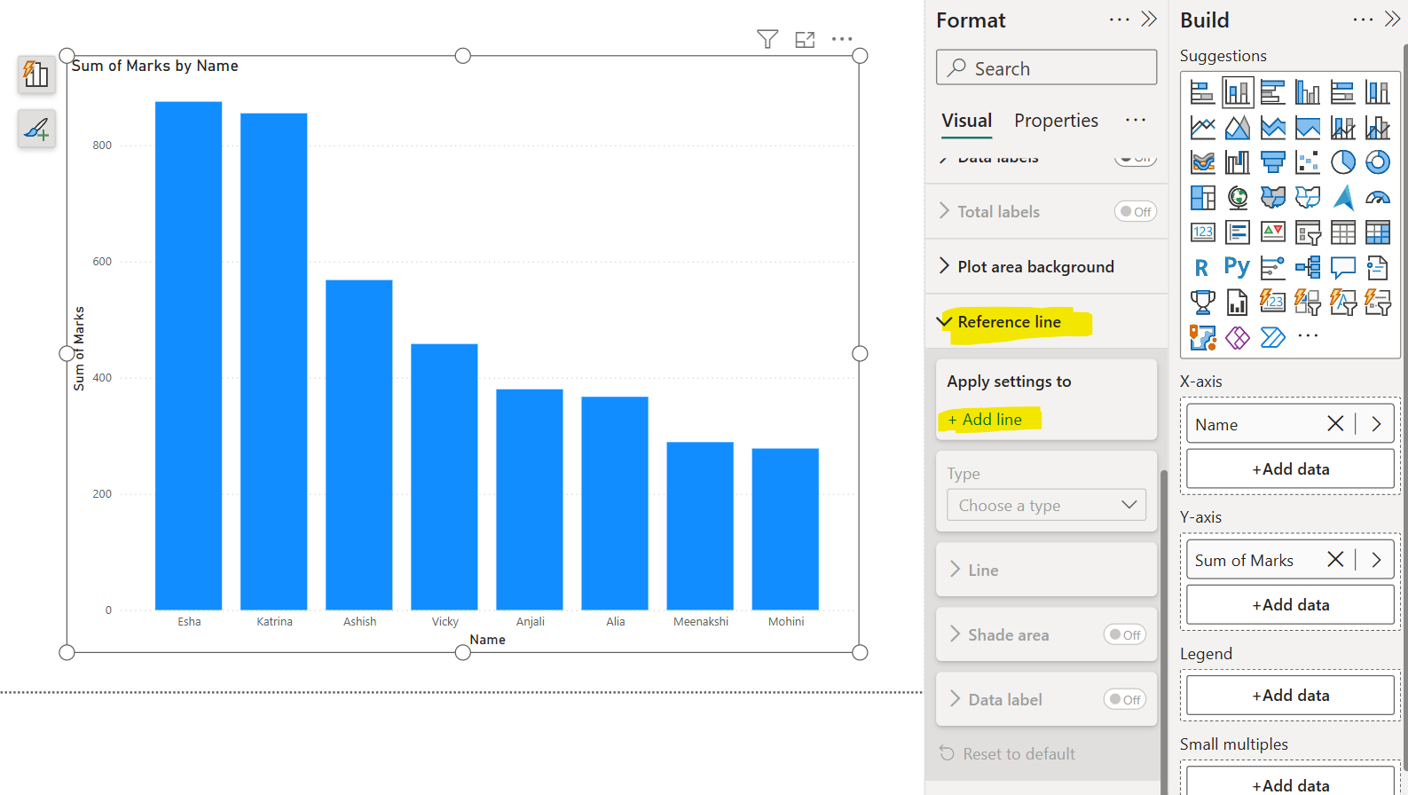 Reference Line in Power BI Desktop