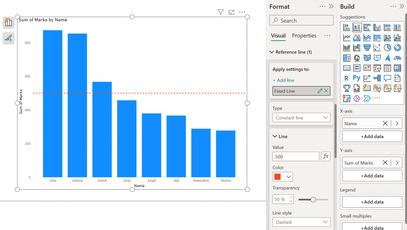 Reference Line in Power BI Desktop