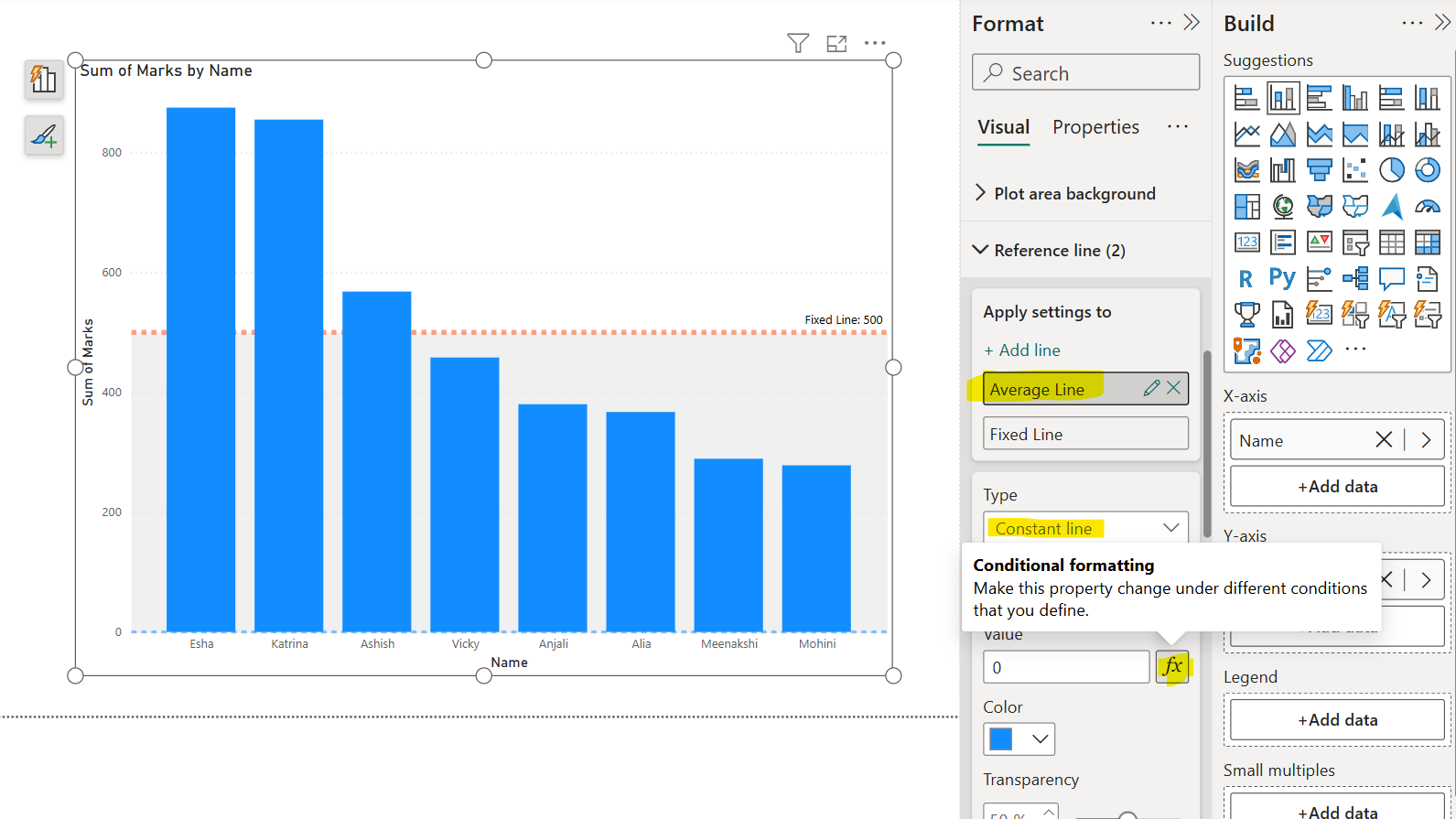 Reference Line in Power BI Desktop