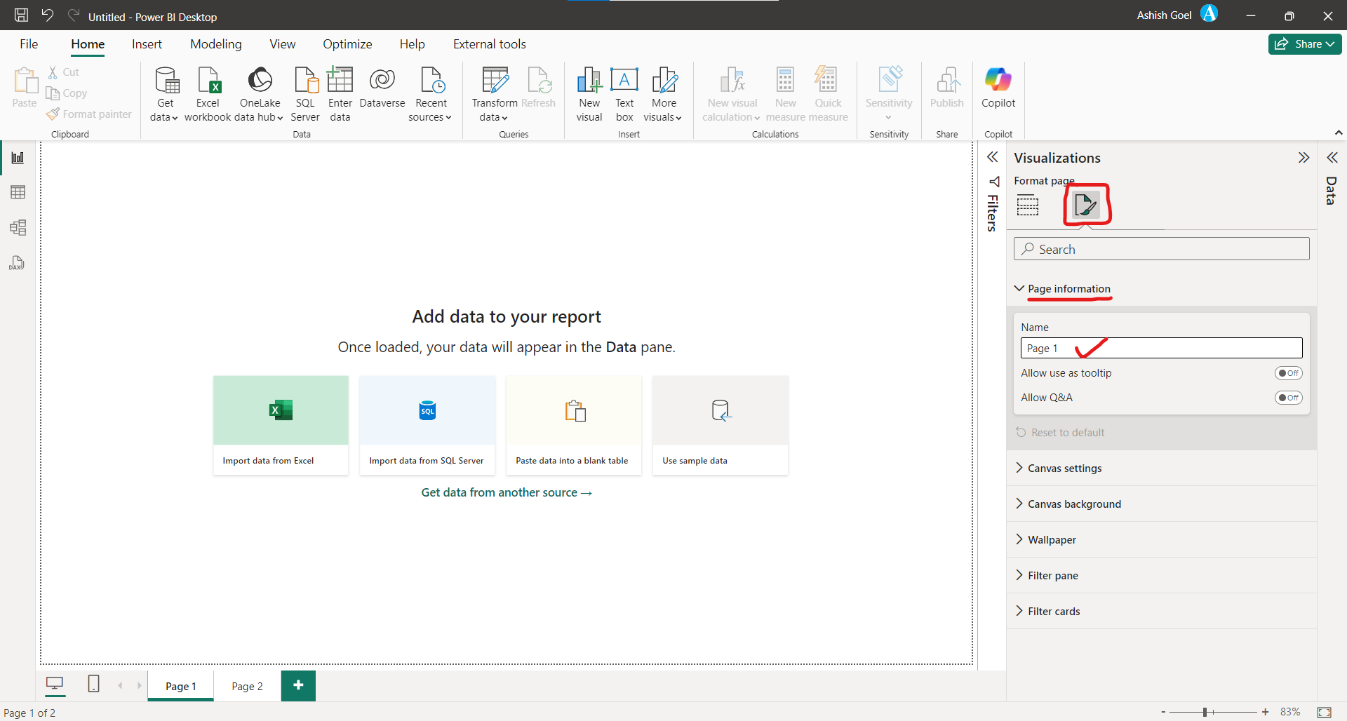 Rename Page in Power BI Desktop Rename Page in Power BI Desktop