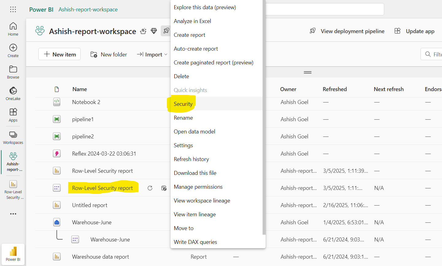 Row-Level Security in Power BI