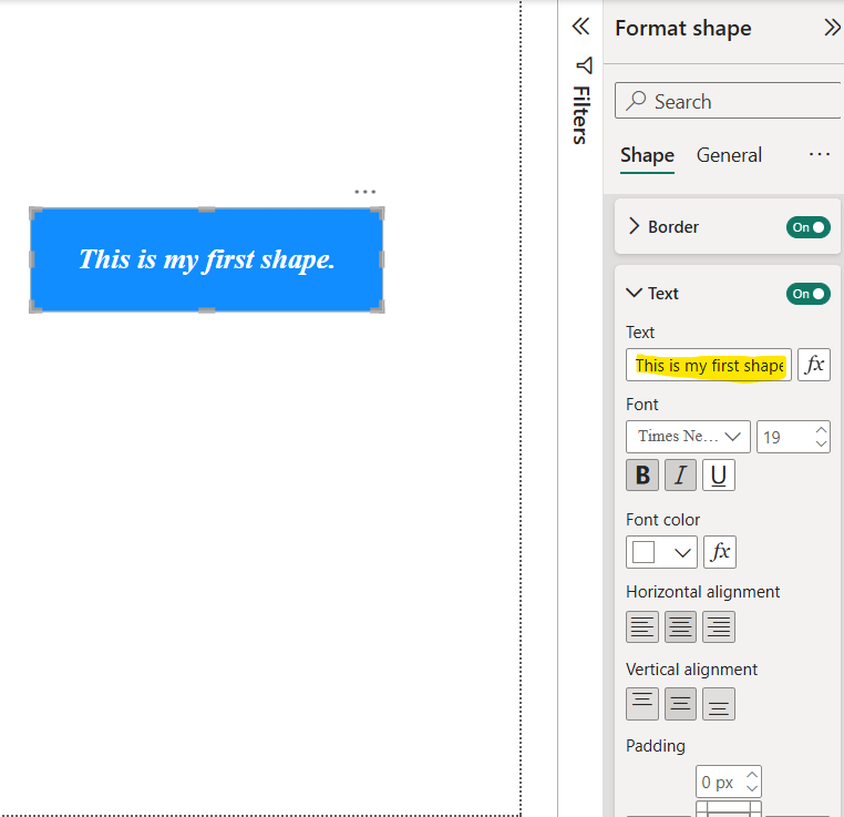 Shapes in Power BI Desktop