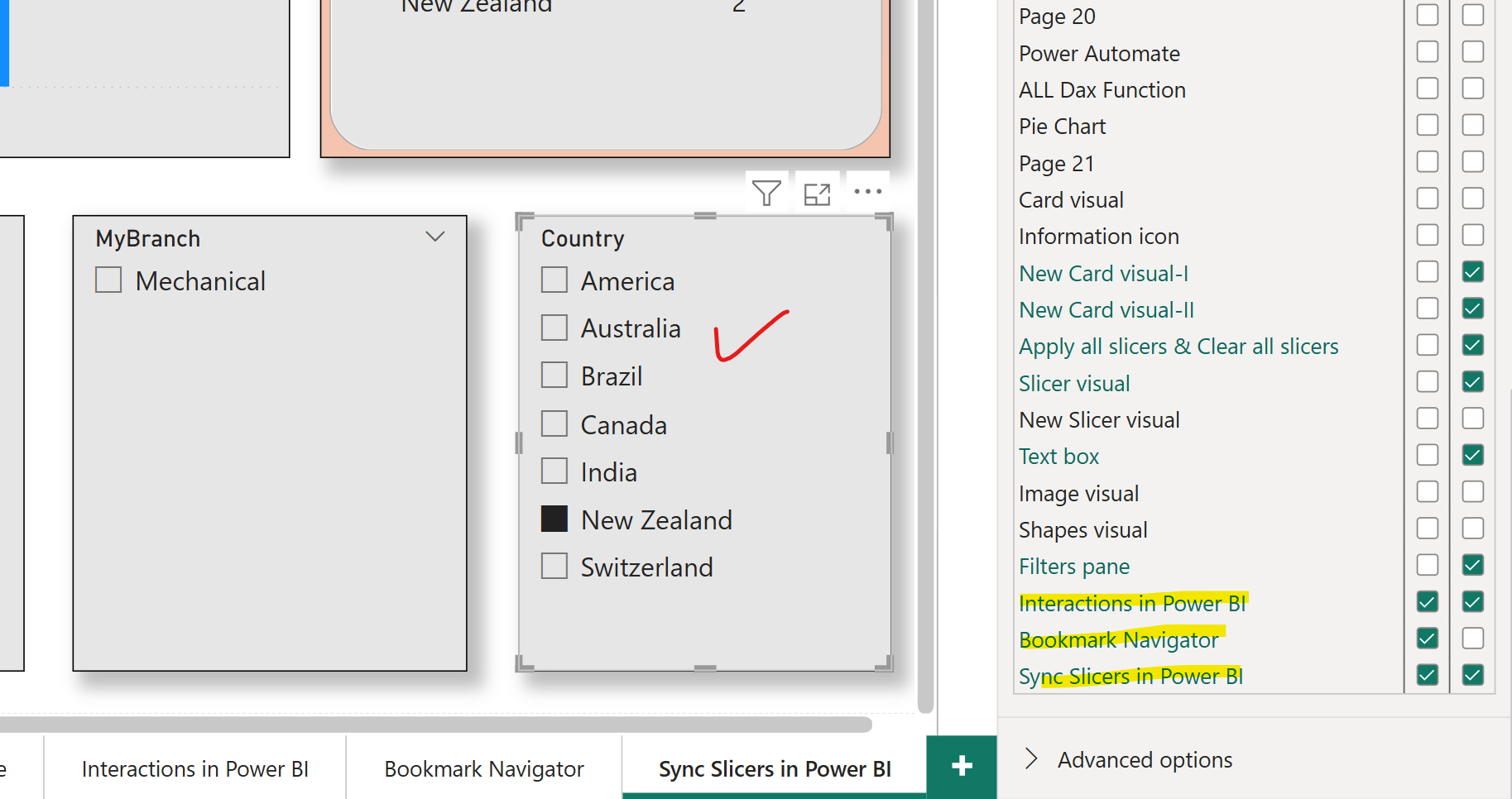Sync slicers in Power BI