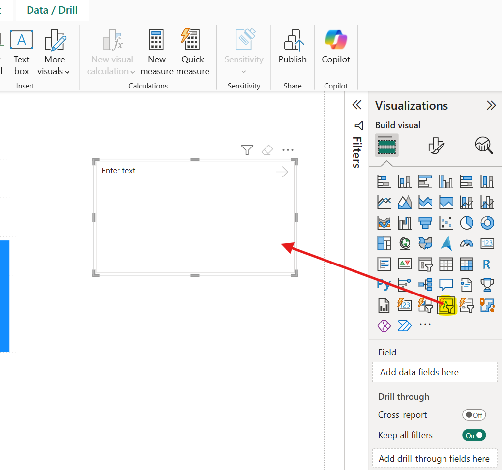 Text Slicer visual in Power BI