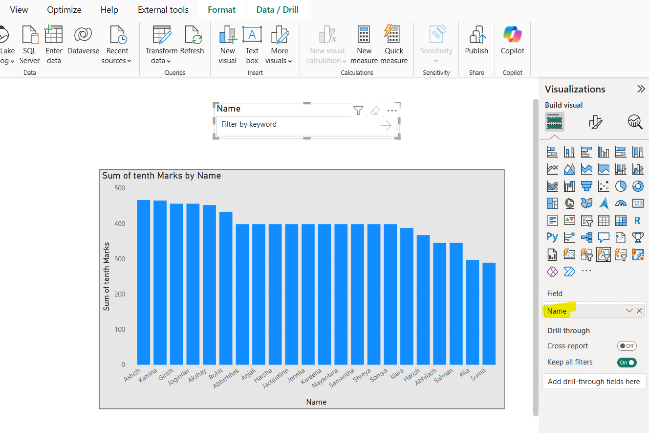 Text Slicer visual in Power BI