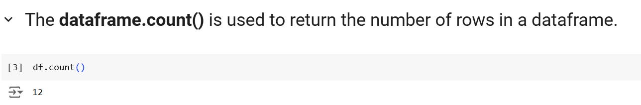 Count Rows in DataFrame in PySpark Count Rows in DataFrame in PySpark