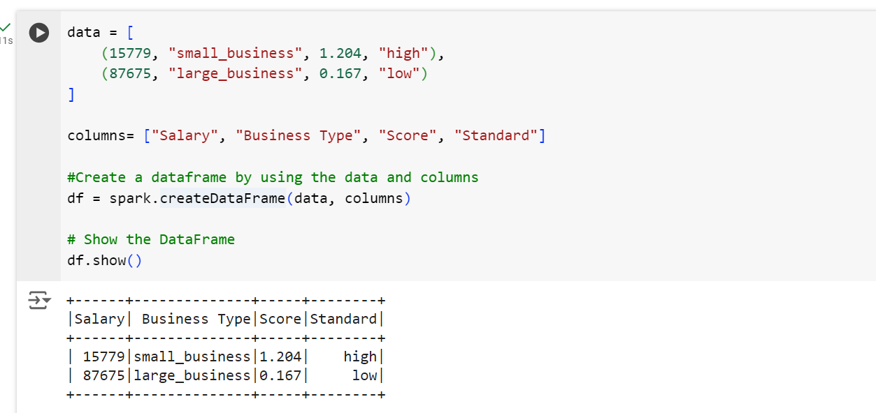 Create a Dataframe in PySpark Create a Dataframe in PySpark