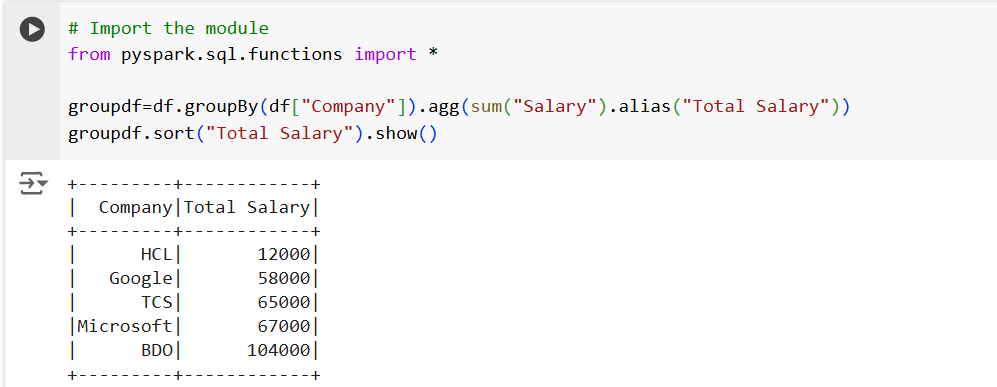 Sort the Dataframe Columns in PySpark