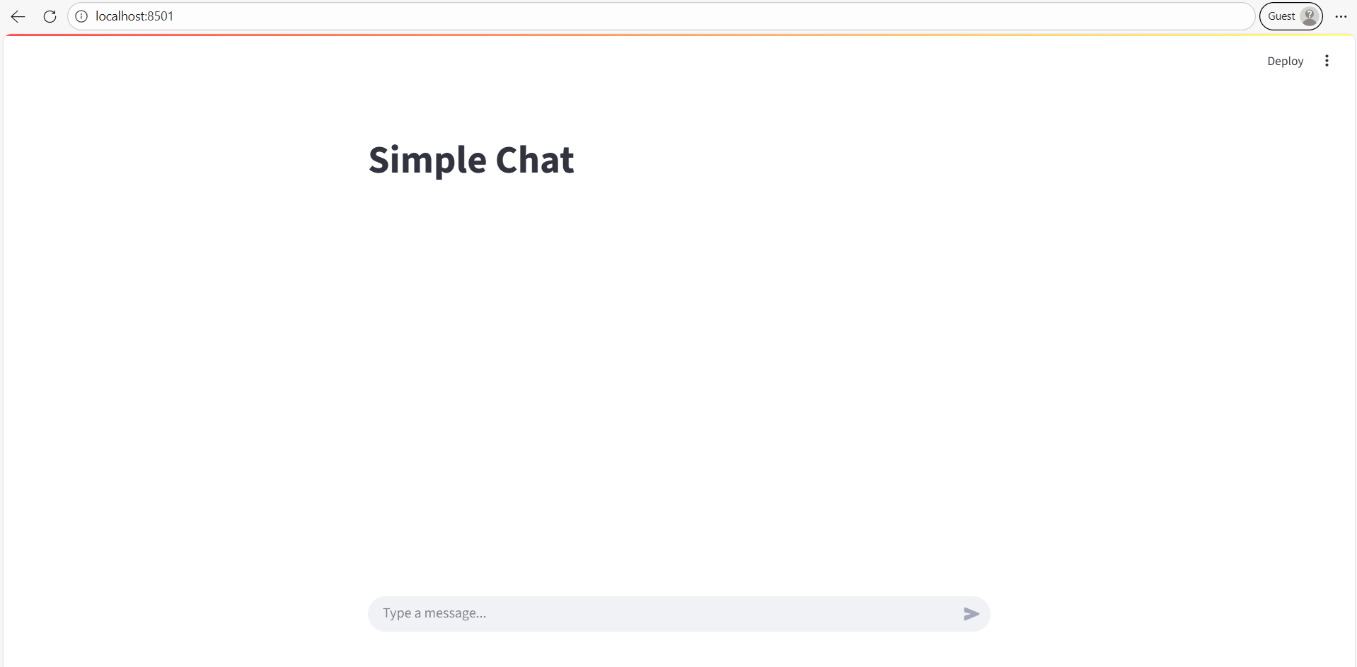 Chat input in Streamlit Chat input in Streamlit