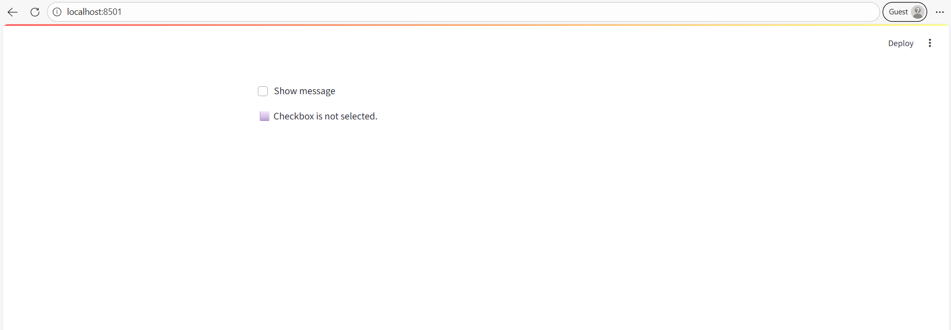 Checkbox in Streamlit