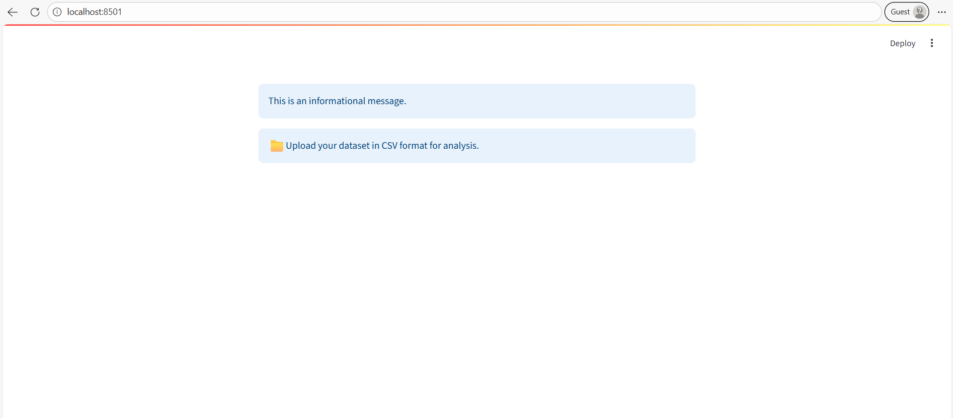 Info method in Streamlit