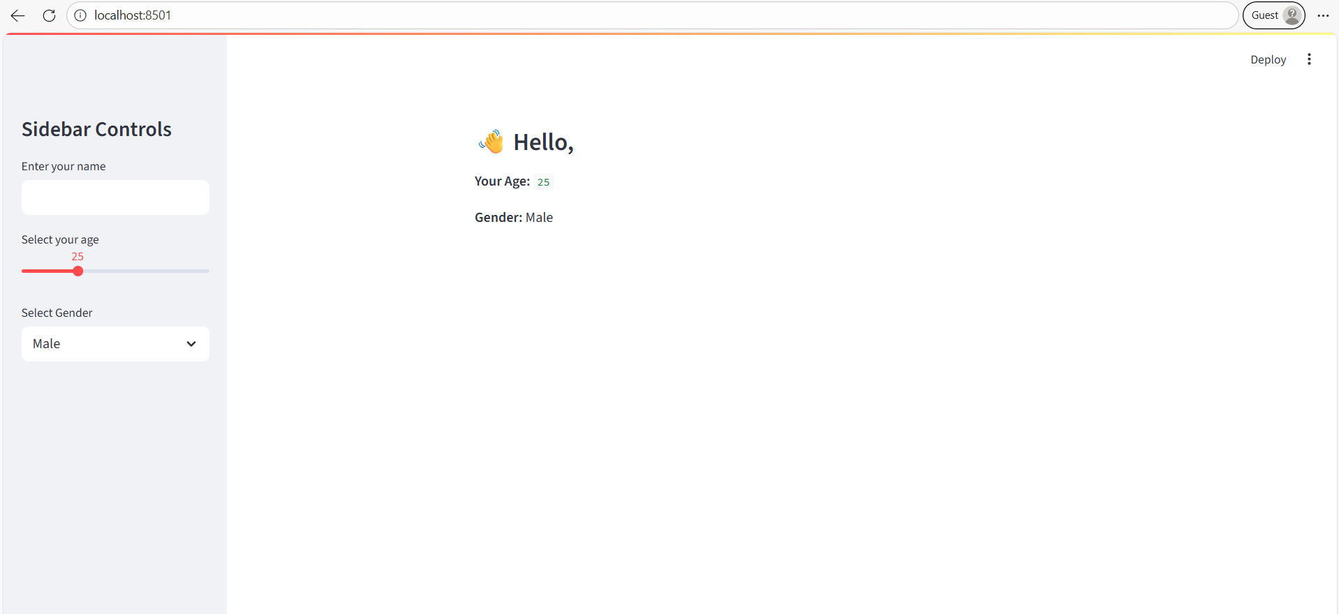 Sidebar in Streamlit Sidebar in Streamlit